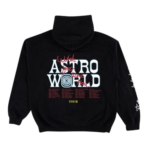 AstroWorld Wish You Were Here Tour Hoodie Black AstroWorld Wish You Were Here Tour Hoodie Black