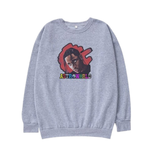 Astroworld Unisex Black Grey Pullover Sweatshirt