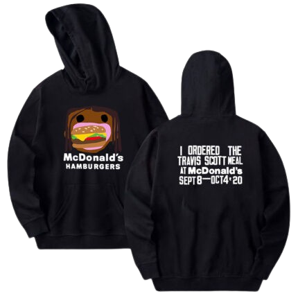 Travis Scott Mcdonalds Hoodie Hamburgers Travis Scott Mcdonalds Hoodie Hamburgers