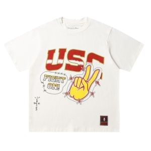 Travis Scott x Mitchell Ness USC Trojans Hand Drawn Tee