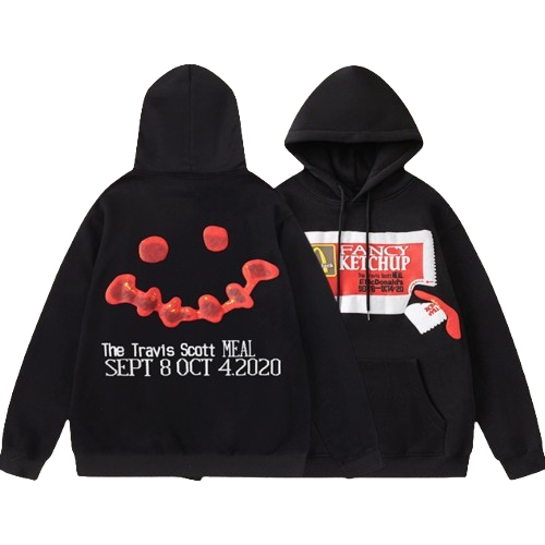 The Travis Scott Meal Hoodie Black The Travis Scott Meal Hoodie Black